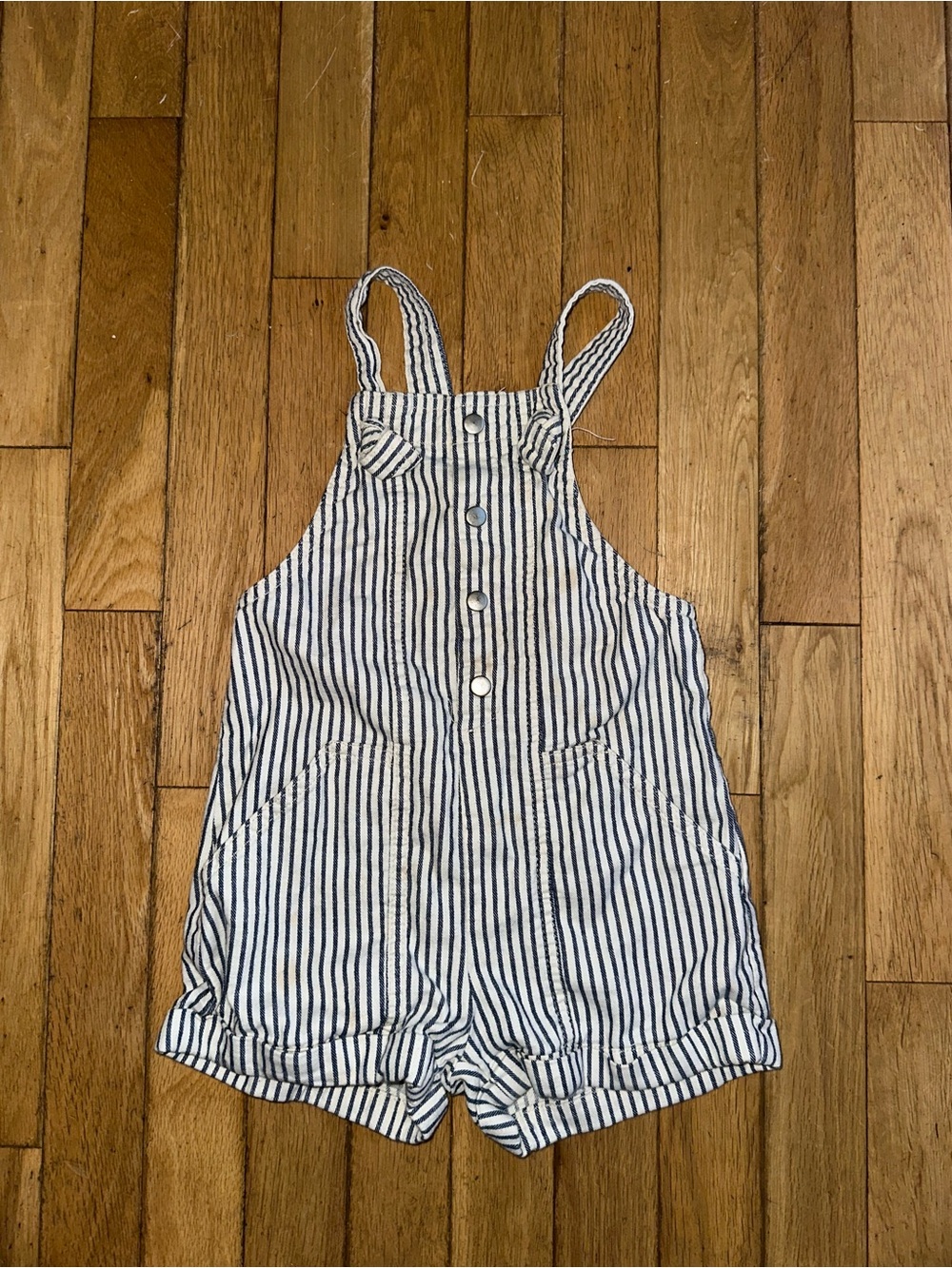 Kid’s unisex Zara striped short overalls